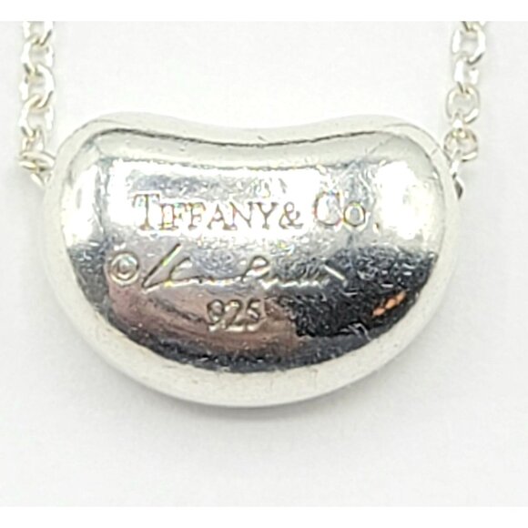 Tiffany Elsa Peretti Sterling Heart Bean Pendant Chain, 18" - Picture 7 of 10